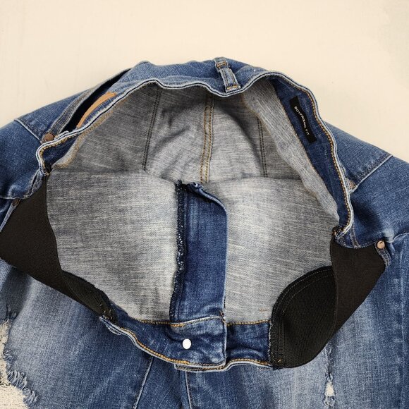 Judy Blue Jeans Womens Plus 18W Blue Bloom Maternity Destroyed Boyfriend Fit - Picture 6 of 13